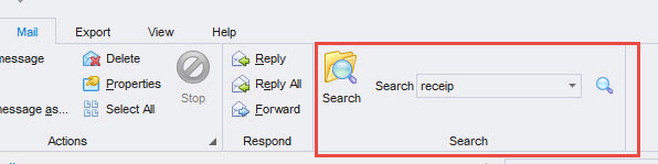 Email search box